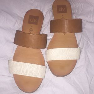 DV double strap sandals
